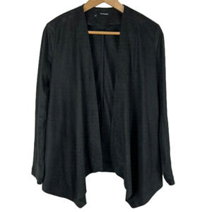 The Kooples Open Faux Suede Cardigan Jacket size EU 34 black